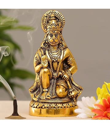 Lord Hanuman Idol - Brass (14 cm)