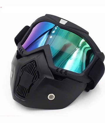 Radhe Fashion Day & Night HD Vision Multicolour Riding Goggles ( Pack of 1 )