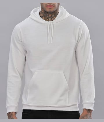 FABRIPPLE Fleece Hooded Men's Sweatshirt - White ( Pack of 1 )