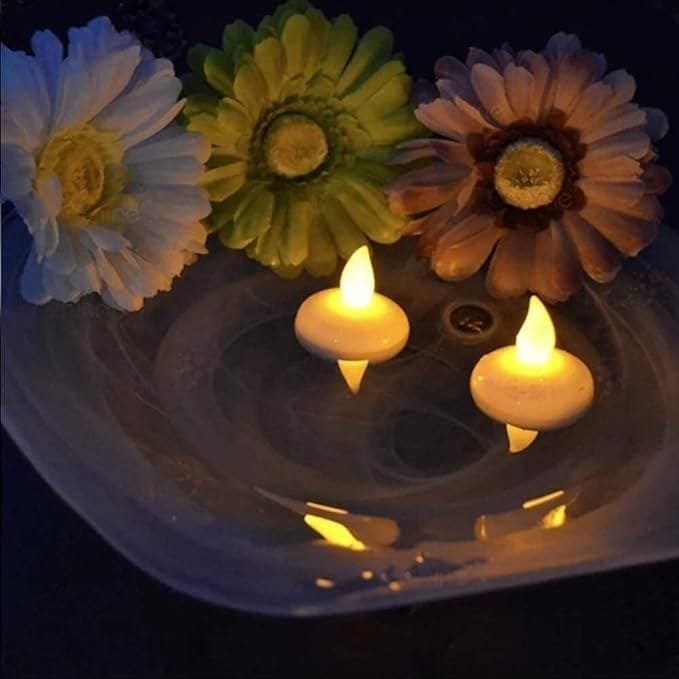 Flameless LED Tea Lights - Battery Operated Realistic Candles Pack of 24