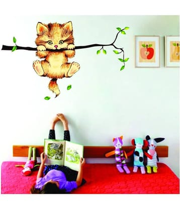 Decor Villa CUTE CAT Nature Sticker ( 55 x 91 cms )