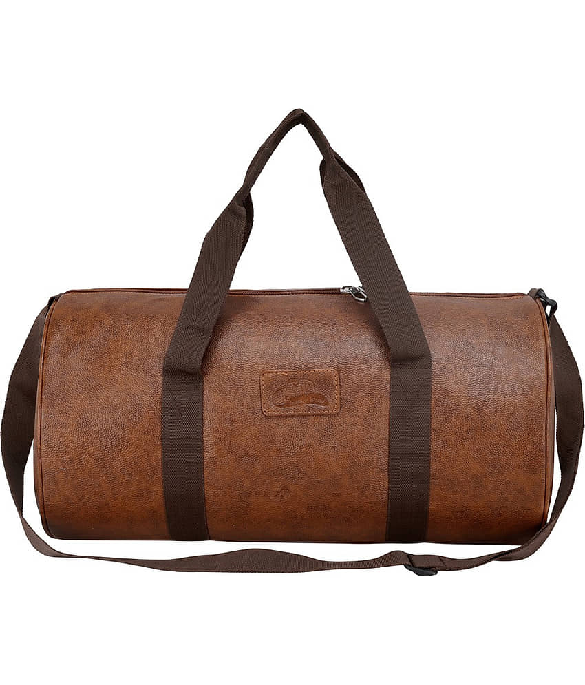 Leather World - Tan PU Duffle Bag