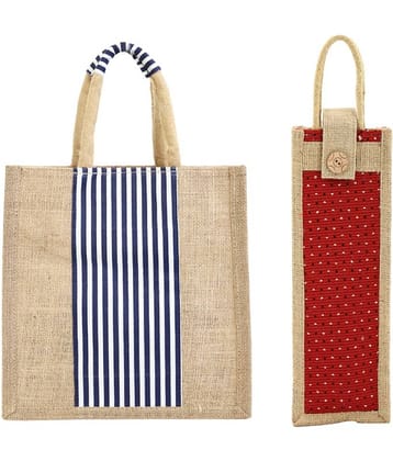 ENSAC Red Jute Lunch Bag Pack of 2