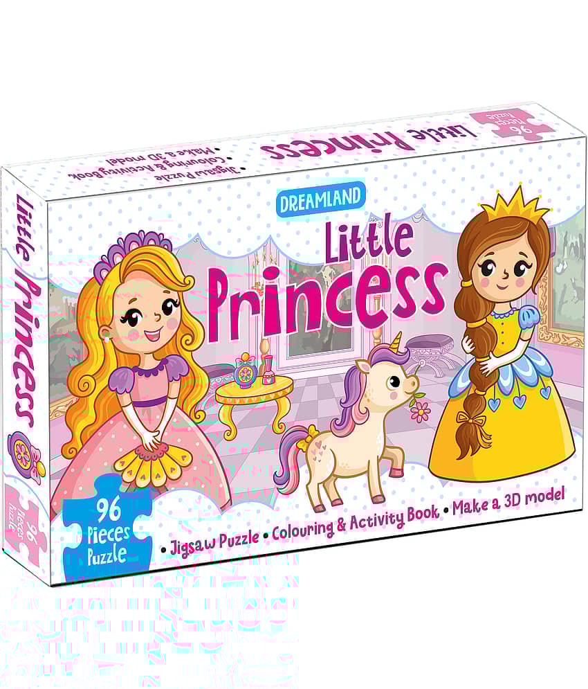 Little Princess Jigsaw Puzzle for Kids - 96 Pcs | With Colouring & Activity Book and 3D Model