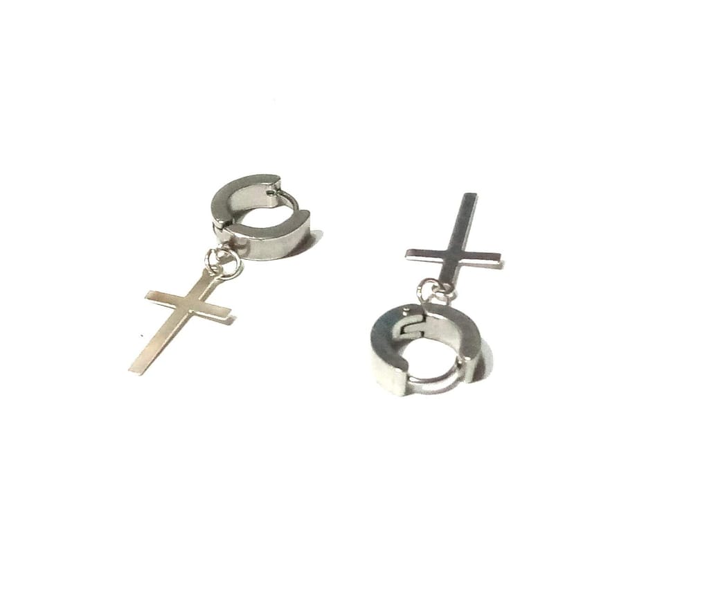 Nawani 1 Pair Mens Jewellery Silver Studs Earring/Earring for Men/Boys/Boyfriend. - Earrings | Buy online on ZillyBuy