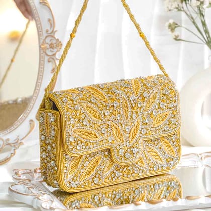 Vivid Gold Hand-Crafted Hand Bag
