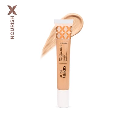 Serum Foundation Dewy Finish SPF30+ Tube with Rosehip and Rice Starch 01Vanilla
