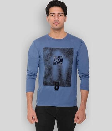 HVBK - Blue Cotton Blend Regular Fit Men's T-Shirt ( Pack of 1 )