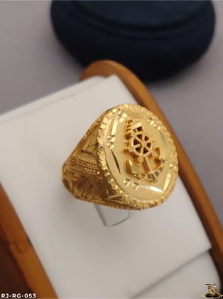 Trending Fashion Oval Shape Anchor Logo Design Men's Fashion Ring RG-053-18
