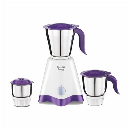 Preethi Crown Pro Mixer Grinder for Kitchen |600 Watt Mixie, 3 Jars| 5yr Motor Warranty & Lifelong Free Service | White/Purple, (MG-254) Preethi Crown Pro Mixer Grinder for Kitchen |600 Watt Mixie, 3 Jars| 5yr Motor Warranty & Lifelong Free Service | Whi Preethi Crown Pro Mixer Grinder for Kitchen |600 Watt Mixie, 3 Jars| 5yr Motor Warranty & Lifelong Free Service | White/Purple, (MG-254) Preethi Crown Pro Mixer Grinder for Kitchen |600 Watt Mixie, 3 Jars| 5yr Motor Warranty & Lifelong Free Service | Whi