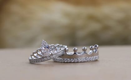 Silver Couple Rings Silver Ring For Couple on Anniversary