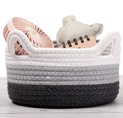 Generic Cotton Pack Of_1 Cat Basket 8x4 Inch Storage Basket For Clothes (Multicolor)-PID66448 Generic Cotton Pack Of_1 Cat Basket 8x4 Inch Storage Basket For Clothes (Multicolor)-PID66448