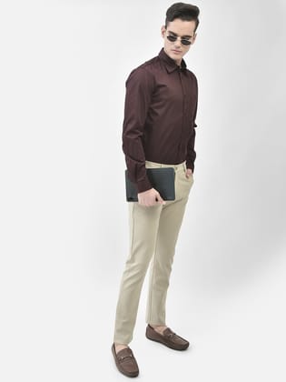 Maroon Printed Shirt-M / Maroon