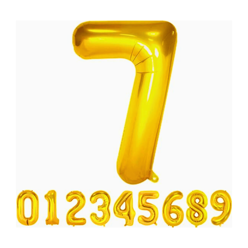 Numerical 7 18" Golden Balloon - Party and Festive Needs | Buy online on ZillyBuy