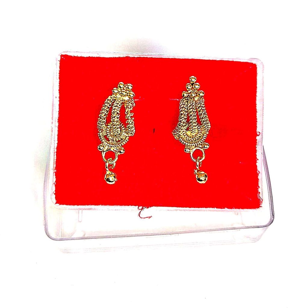 Gold Plated Traditional Indian Jhumka Earrings for Women