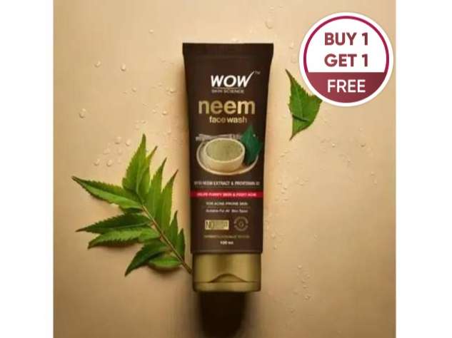 Buy 1 Get 1 Free - WOW Skin Science Neem+ABPHA Face Wash (100 ml x 2)