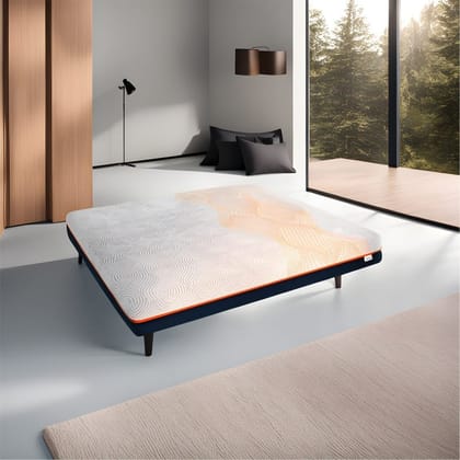 SLEEP SPA 3-Zone Responsive Cooling Crystal Tech 5 inch Double Memory Foam Mattress (L x W. 72 inch x 48 inch)