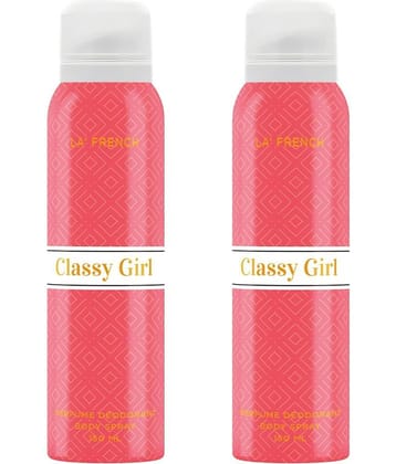 LA FRENCH - LFD_Classy girl Pack of 2_150ml Deodorant Spray for Women 300 ml ( Pack of 2 )