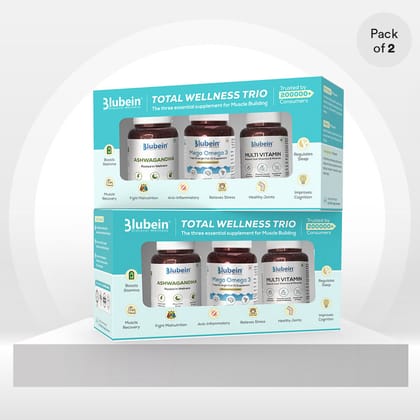 Total Wellness Trio  | Pro-Level Supplement Stack for Fitness Enthusiasts-Pack of 2
