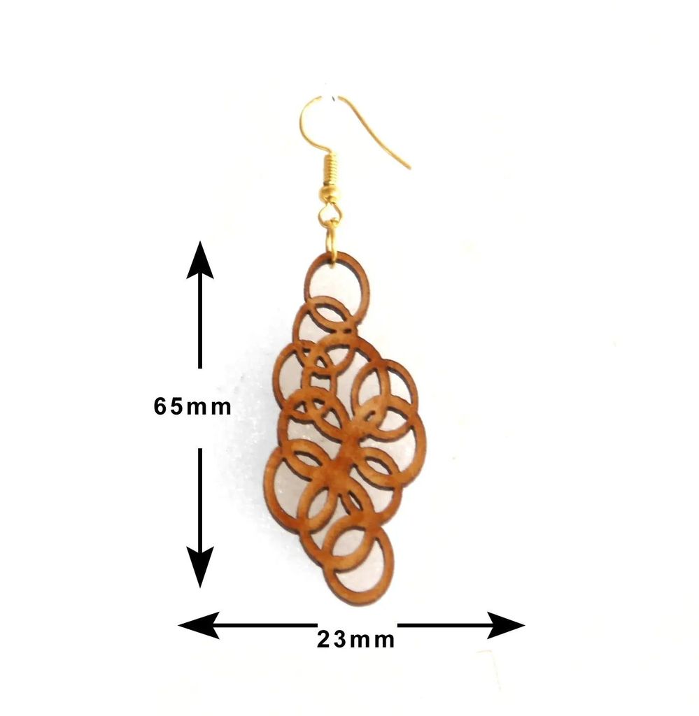 Nature-Inspired Wooden Earrings - Eco-Friendly Fashion