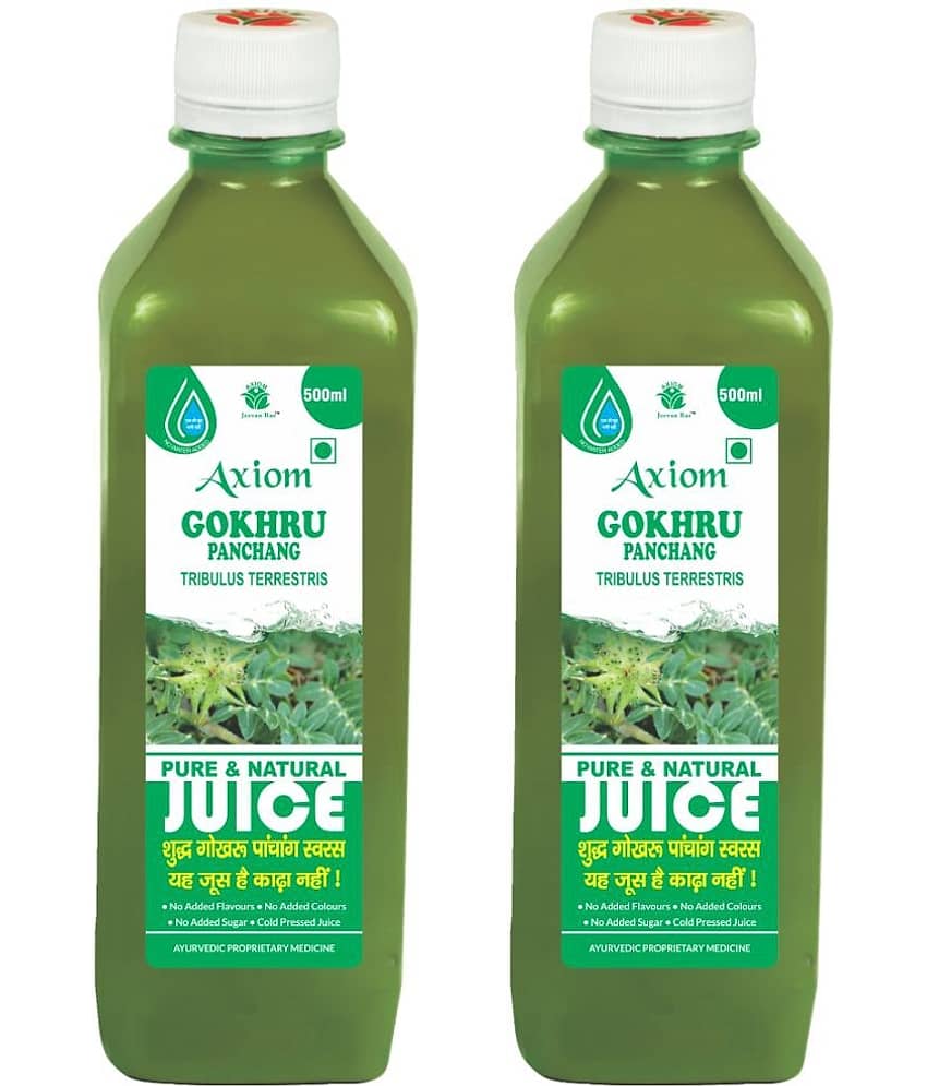 Axiom Gokhru Juice 500ml (Pack of 2) | 100% Natural WHO-GLP,GMP,ISO Certified Product