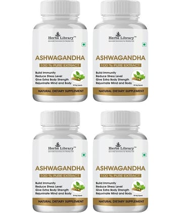 Herbs Library Ashwagandha Extract , Improve Muscles Strength, Energy and Immunity, 60 Capsules