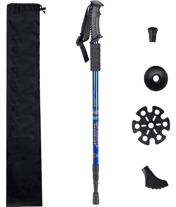 sakimo Hiking Trekking Poles, Collapsible,Lightweight, Anti Shock, Hiking or Walking Sticks,Adjustable Hiking Pole for Men and Women, All Terrain Accessories and Carry Bag.