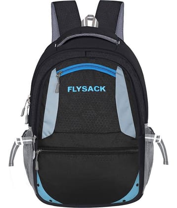 FLYSACK Black PU Backpack ( 35 Ltrs )