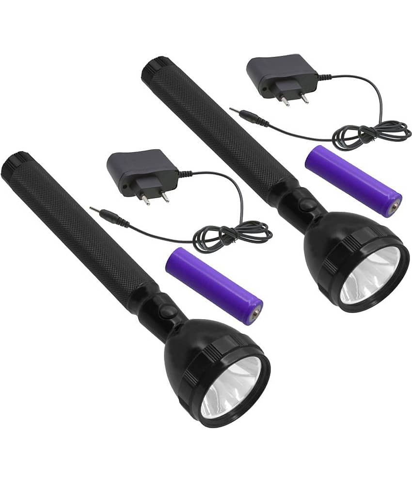 Stylopunk - 2W Rechargeable Flashlight Torch ( Pack of 2 )