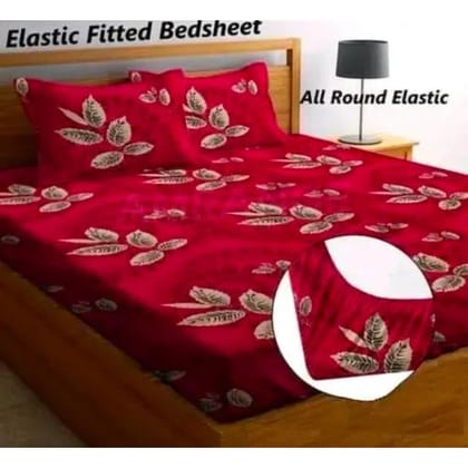 Homdazal Microfibre Abstract Queen Size (Red with Leaves) Homdazal Microfibre Abstract Queen Size (Red with Leaves)