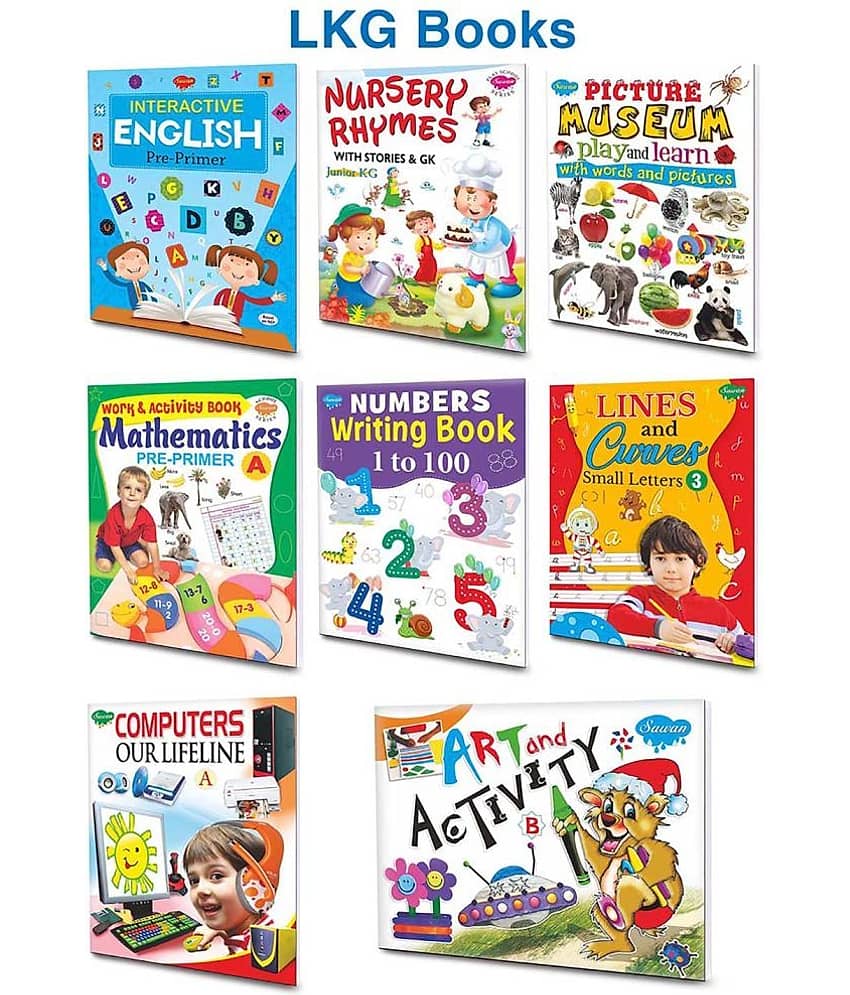 Sawan Present LKG Books (Set of 8)  (Reading, Writing, Learning) | ManojPublications