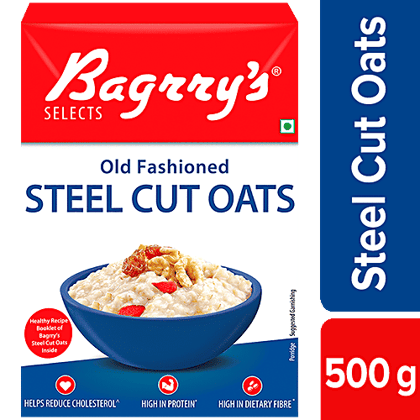 Bagrry'S Steel Cut Oats Old Fashioned - With High Fibre, 500 g