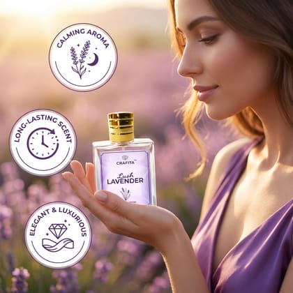 Luxurious Lush Lavender -Eau De Parfum for Women | Floral & Sweet | Classic & Modern Long Lasting Fragrance Perfume | 50 mL