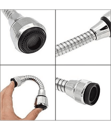 BATHONIX 360 Degree Turbo Flex Sprayer Extender for Sink Plastic (ABS) Kitchen Sink Tap (Sink Cock)