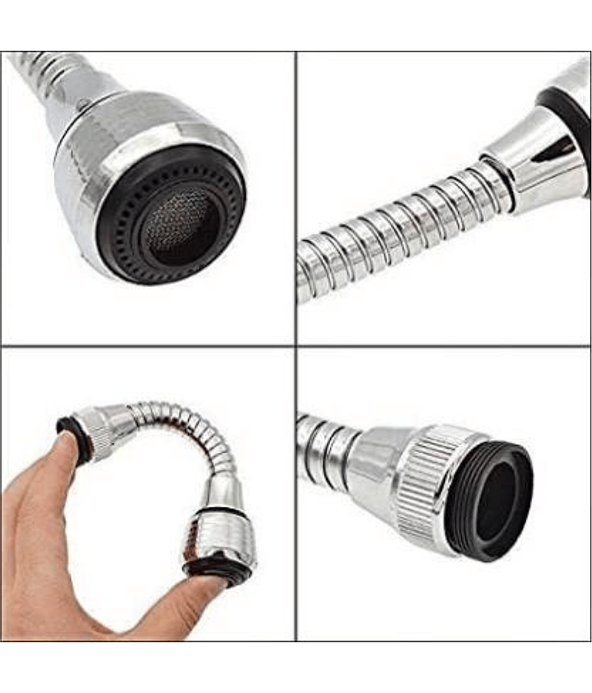 BATHONIX 360 Degree Turbo Flex Sprayer Extender for Sink Plastic (ABS) Kitchen Sink Tap (Sink Cock)