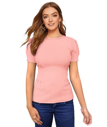 Women's Western Wear Hosiery T Shirts L (Peach)