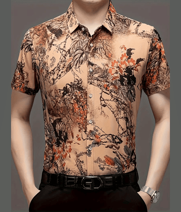 AAPSKA Poly Cotton Regular Fit Printed Half Sleeves Men's Casual Shirt - Multicolor ( Pack of 1 )