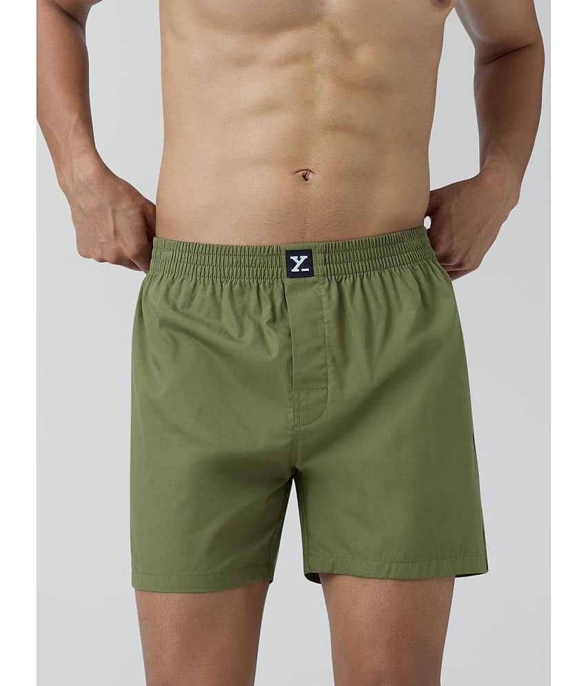 XYXX Pack of 1 Cotton Boxers For Men's ( Green )