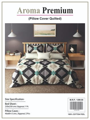Arom Quilted pillow cover premium quality Double bad