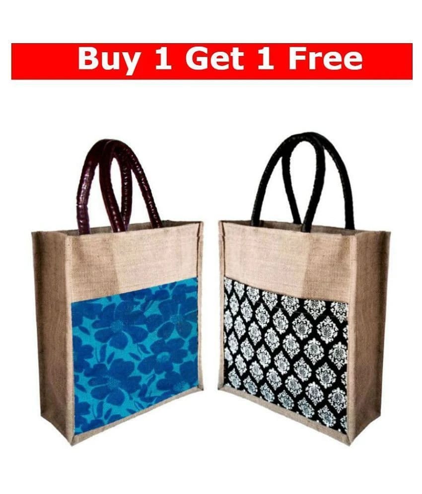Foonty Jute Grocery Bag - Multi Color