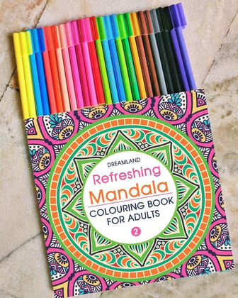 Refreshing Mandala Colouring Book For Adults [Paperback] Dreamland Publications