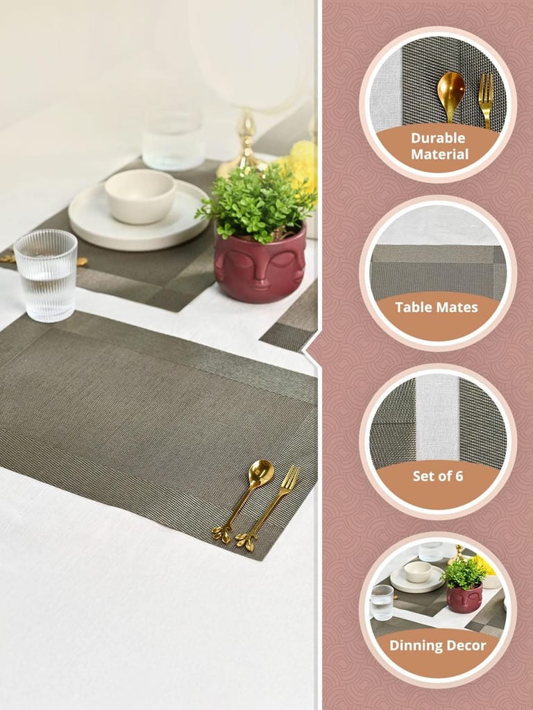VON CASA Green Placemat Set Of 6