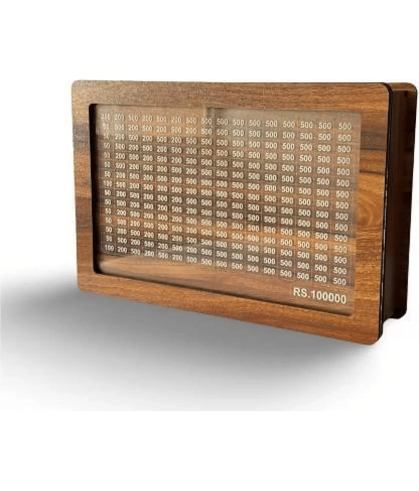 Midastra Engineered Wood Brown Piggy Bank ( Pack of 1 )