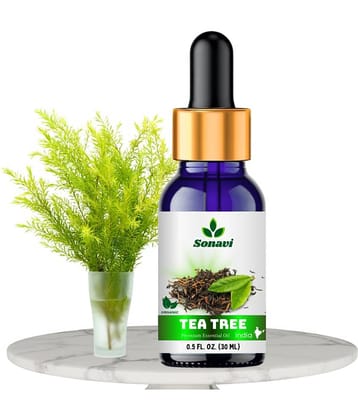 Sonavi Tea Tree Stress Relief Essential Oil Green With Dropper 30 mL ( Pack of 1 )