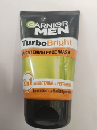 Garnier Men Turbobright Brightening face wash 2in1 brightening + refreshing 