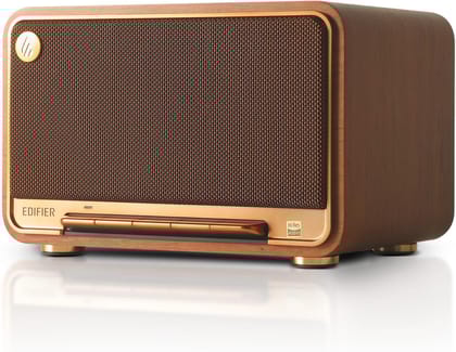 Edifier D32 Tabletop Wireless Speaker, Hi-Res Audio Bluetooth Speaker, Portable Retro Combo Speaker, 60 Watts RMS, Bluetooth 5.3- Brown
