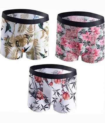 Cavenders Pack of 3 Nylon Trunks For Men's ( Multicolor )