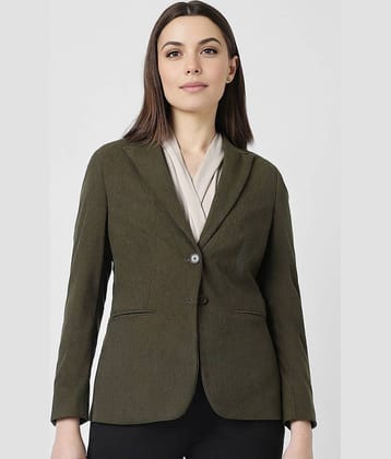 PLUS PARADISE - Cotton Blend Green Blazers