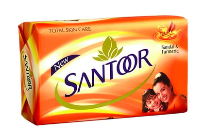 Santoor Sandal and Turmeric Soap, 100 gm