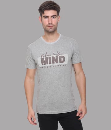 RF RAVES - Grey Cotton Blend Regular Fit Men's T-Shirt ( Pack of 1 )